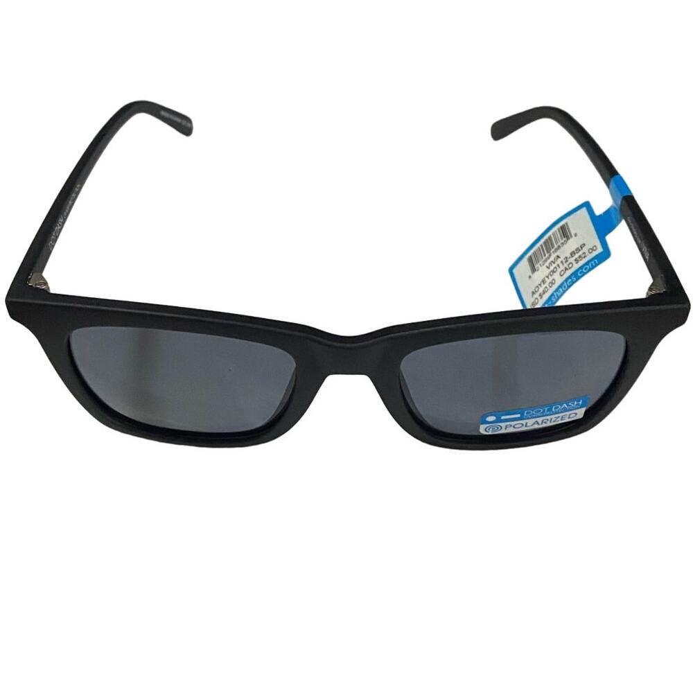 Dot Dash Viva Unisex Sunglasses Black Satin/Grey Polarized OS